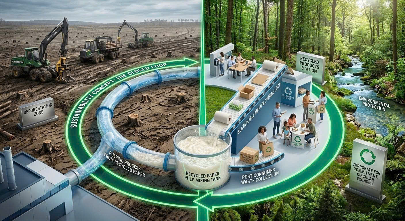 The Environmental Impact of Paper Recycling